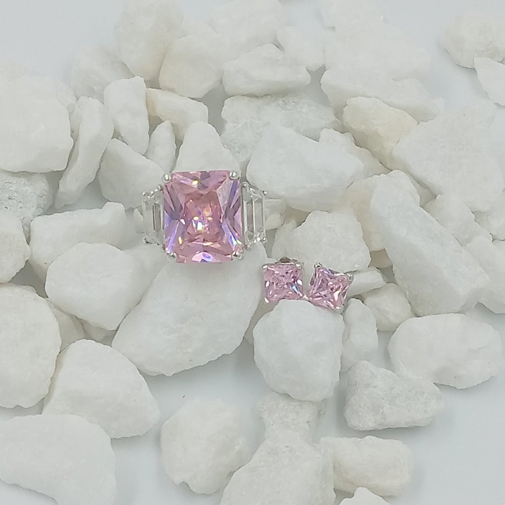 Vintage Sterling Silver Pink Tourmaline